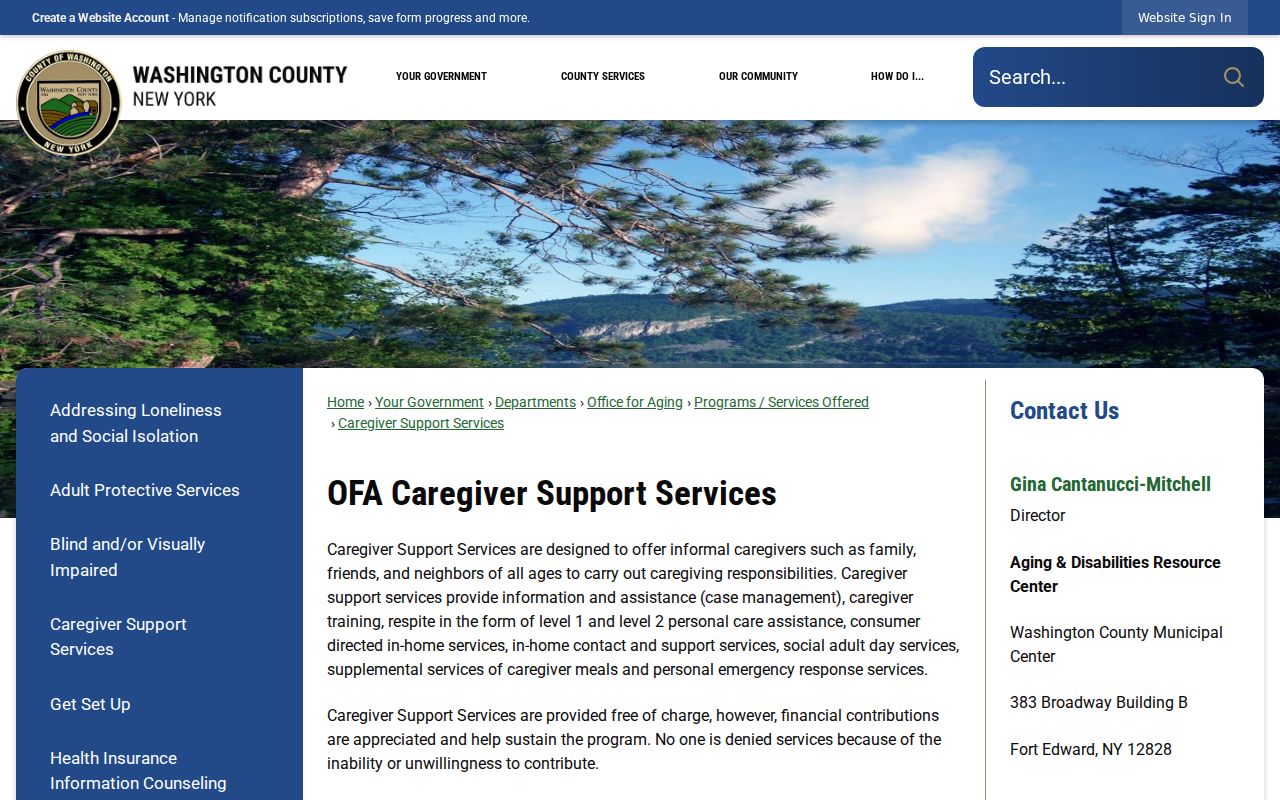 Washington County criminal records probation department information